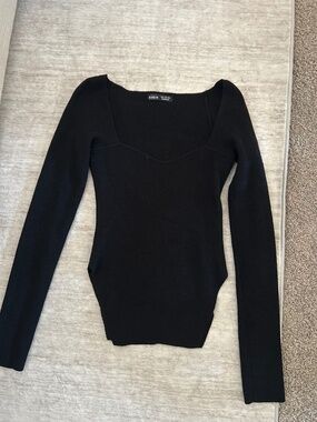 Black knit top